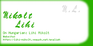 mikolt lihi business card